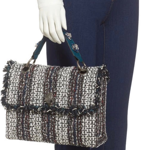 Authentic KURT GEIGER LONDON TWEED/leather Crosby - Picture 16 of 16